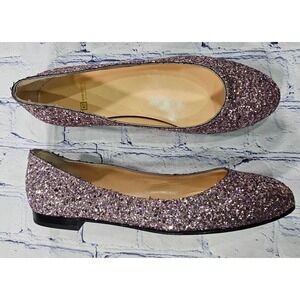 Giorgio's of Palm Beach Glitter Sparkle Ballerina Flats Italy WOMENS SZ 10
